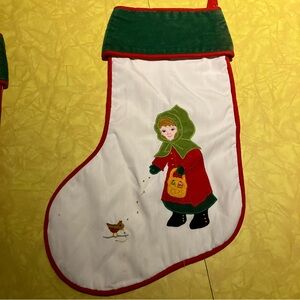 Christmas Stocking House of Hatten Vintage Appliqué Holiday Child Design